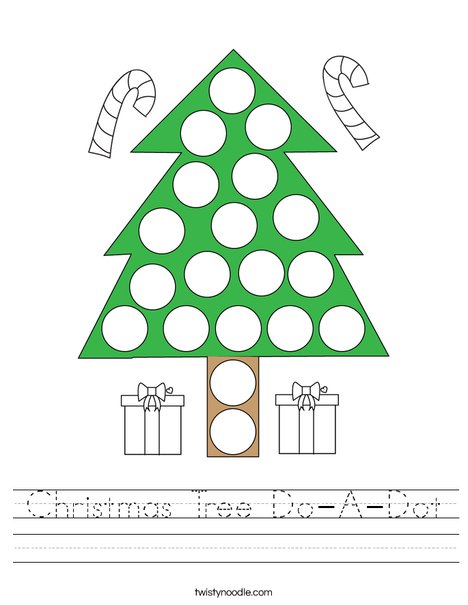 Christmas Tree Do-A-Dot Worksheet