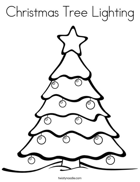 Christmas Tree Coloring Page