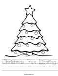 Christmas Tree Lighting Worksheet