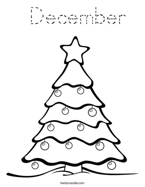 Christmas Tree Coloring Page