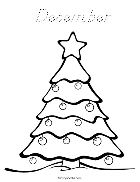 Christmas Tree Coloring Page