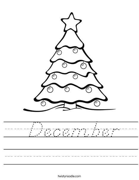 Christmas Tree Worksheet