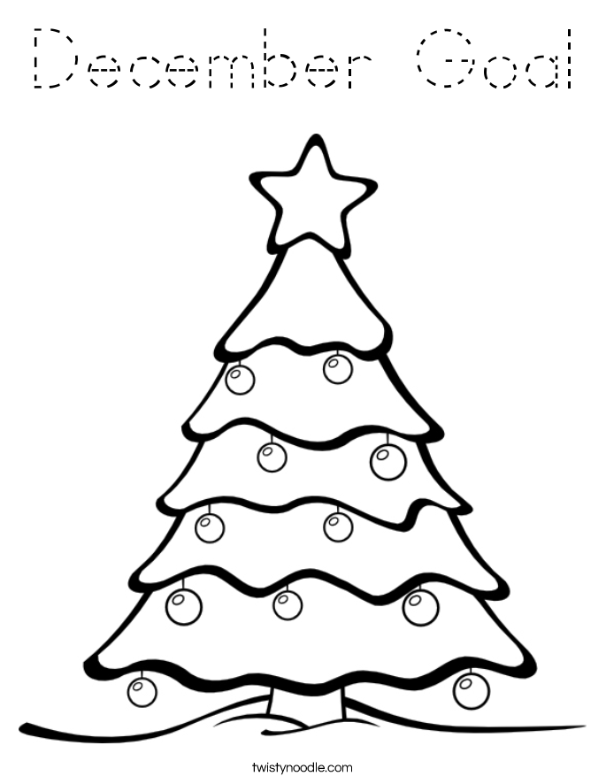December Goal Coloring Page