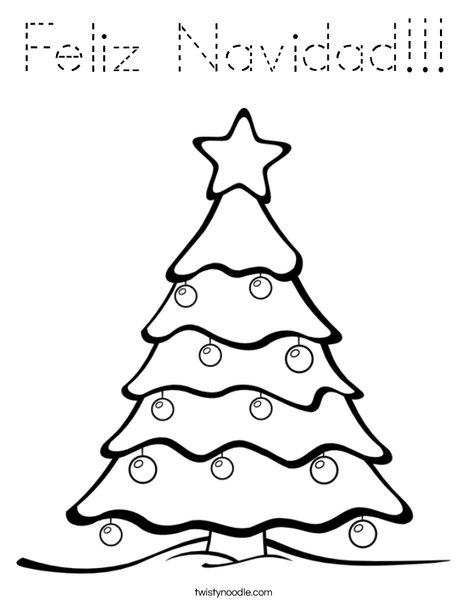 Christmas Tree Coloring Page