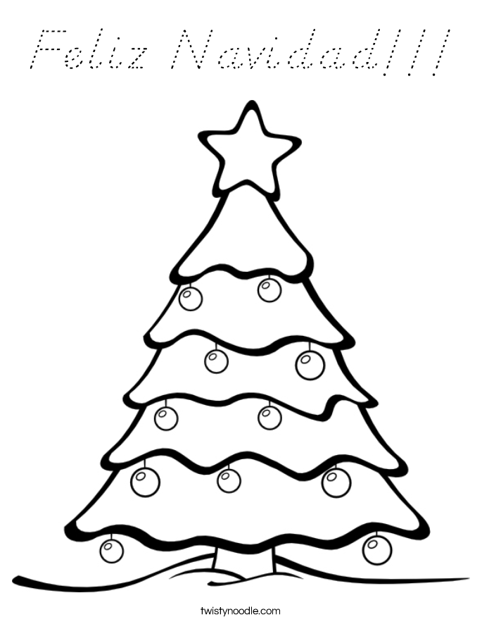 Feliz Navidad!!! Coloring Page