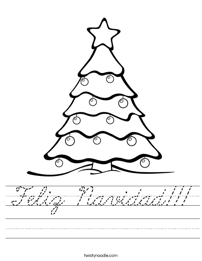 Feliz Navidad!!! Worksheet