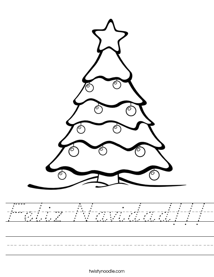 Feliz Navidad!!! Worksheet