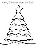 Merry Christmas Mom and Dad! Coloring Page