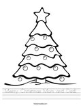 Merry Christmas Mom and Dad! Worksheet