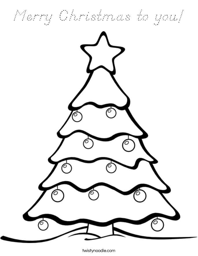 Merry Christmas to you! Coloring Page