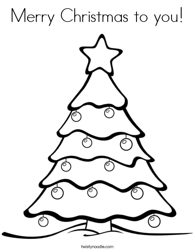 Merry Christmas to you! Coloring Page