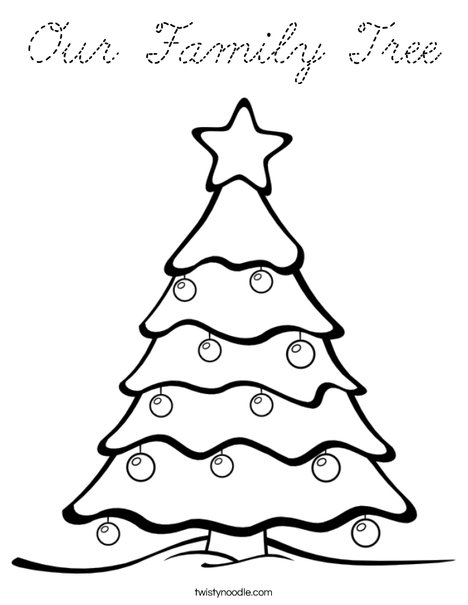 Christmas Tree Coloring Page