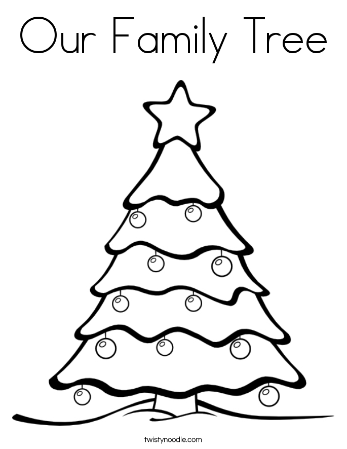 Our Family Tree Coloring Page