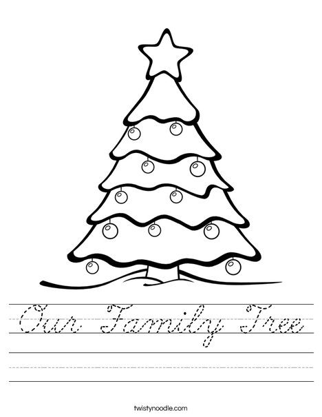 Christmas Tree Worksheet