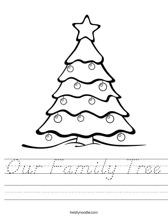 Our Family Tree Worksheet