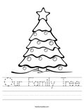 Our Family Tree Worksheet