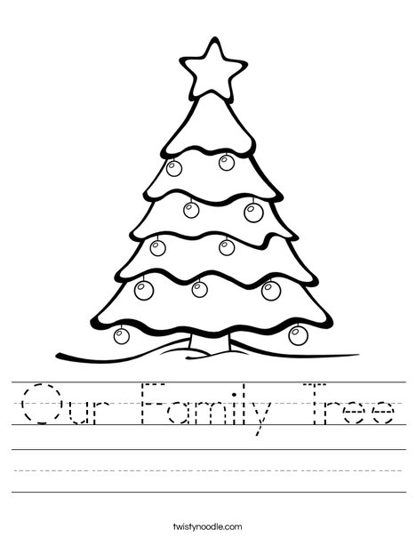 Christmas Tree Worksheet