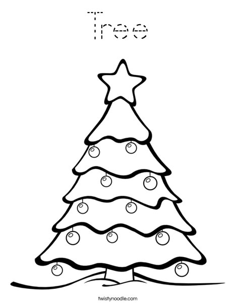 Christmas Tree Coloring Page