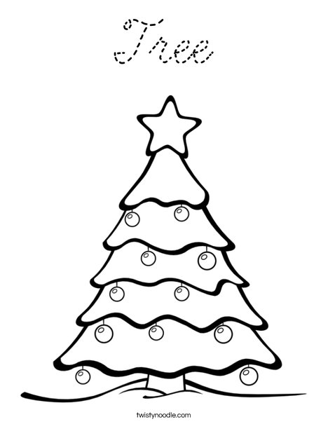 Christmas Tree Coloring Page