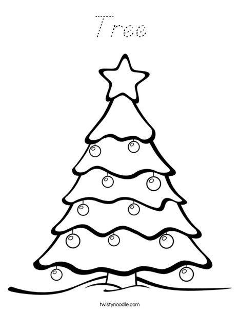 Christmas Tree Coloring Page