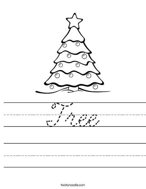 Christmas Tree Worksheet