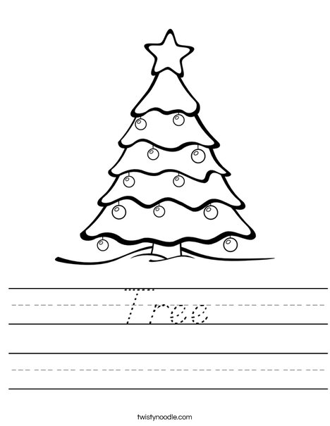 Christmas Tree Worksheet