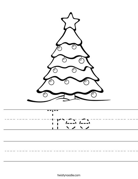 Christmas Tree Worksheet