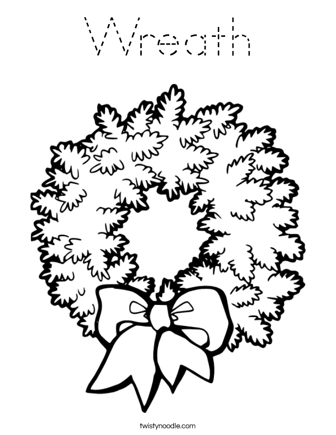 Wreath Coloring Page