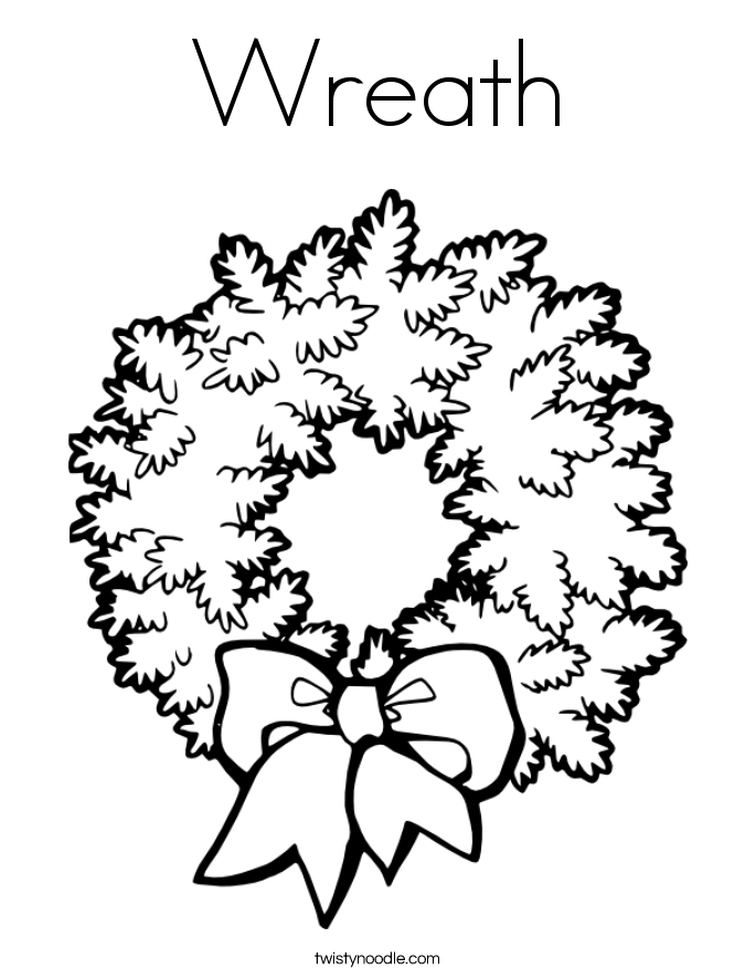 Wreath Coloring Page