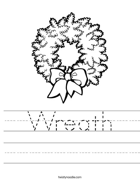 Christmas Wreath Worksheet