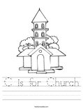 C is for Church Worksheet