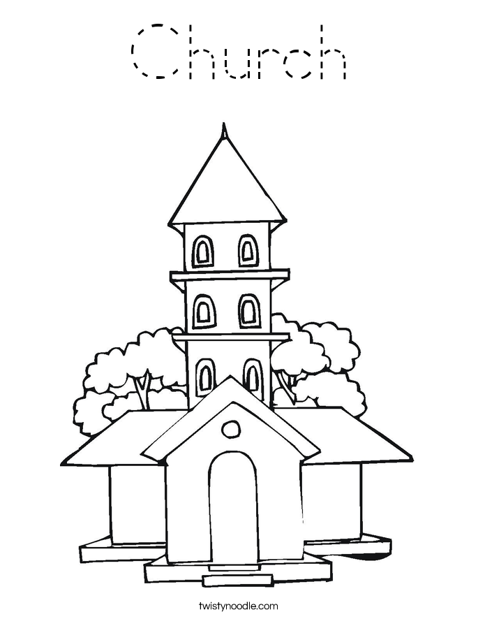Church Coloring Page