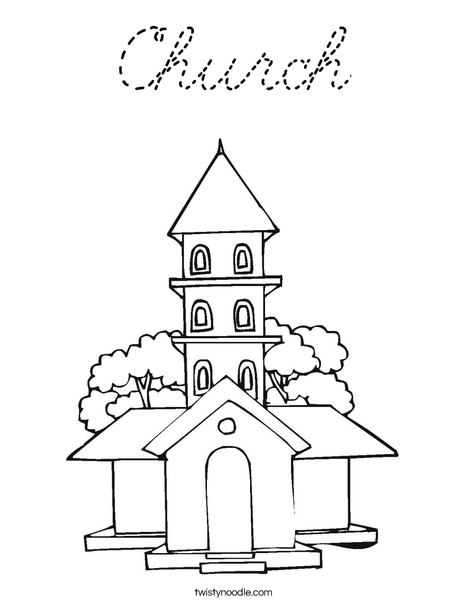 Church Coloring Page
