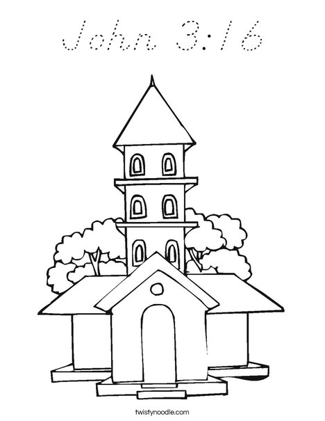 Church Coloring Page