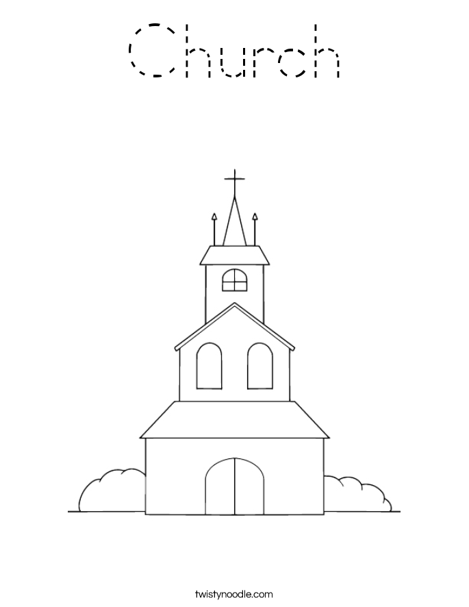 Church Coloring Page