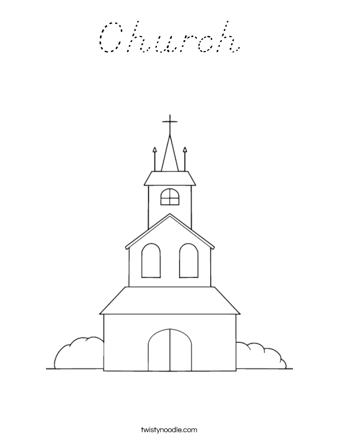 Church Coloring Page