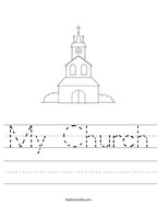 My Church Handwriting Sheet