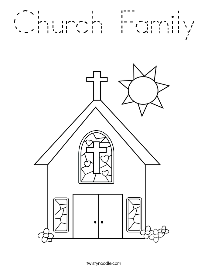 Church Family Coloring Page