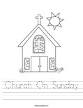 Church On Sunday Worksheet