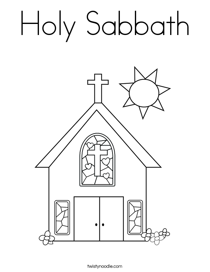 Holy Sabbath Coloring Page