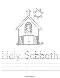 Holy Sabbath Worksheet