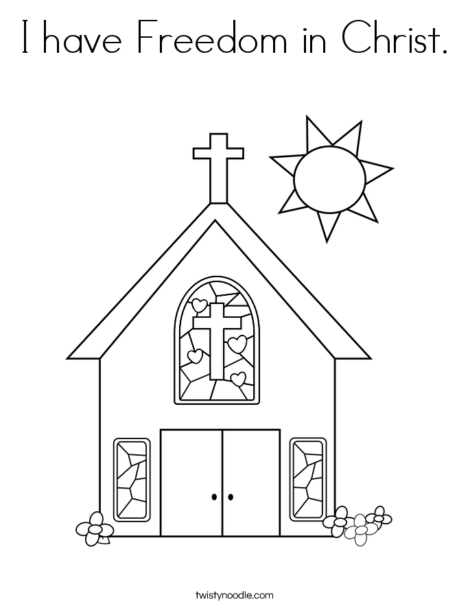 I have Freedom in Christ. Coloring Page