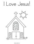 I Love Jesus! Coloring Page