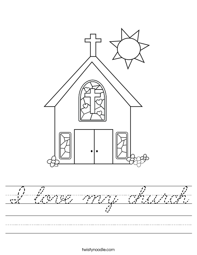 I love my church Worksheet