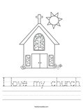 I love my church Worksheet