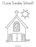 I Love Sunday School! Coloring Page