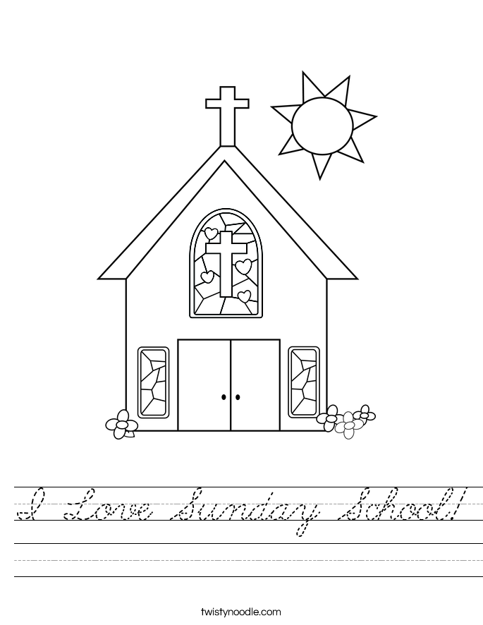 I Love Sunday School! Worksheet