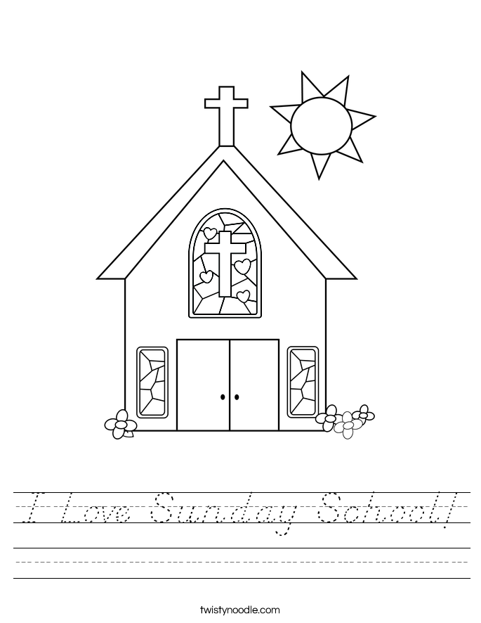 I Love Sunday School! Worksheet