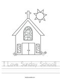 I Love Sunday School! Worksheet