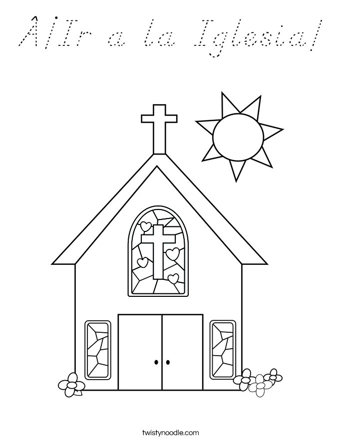 ¡Ir a la Iglesia! Coloring Page
